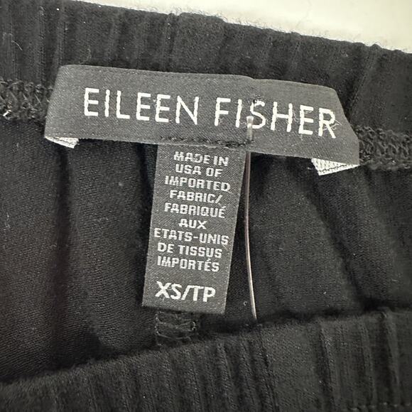 Eileen Fisher Pants Womens XS Black Pull On Elastic Waist Stretch Ankle Legging - Picture 5 of 12